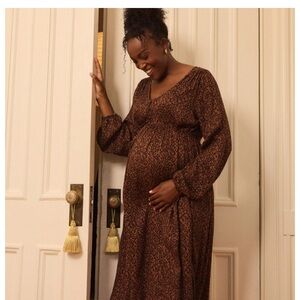 Maternity Motherhood® Button‎ Front Midi Dress